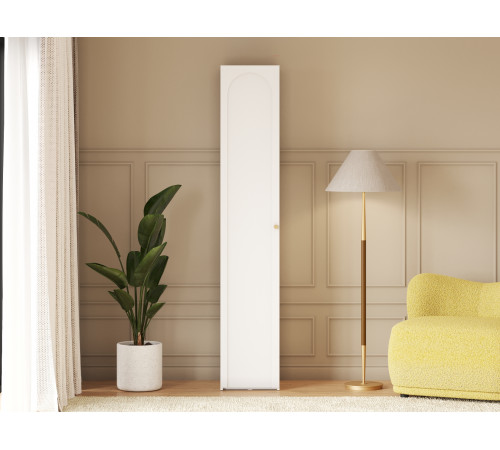 Шкаф 1 дв Ванесса, белый/золото