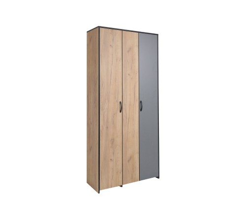 Шкаф 3 дв Ольга-Лофт 33, дуб крафт золотой/темно-серый