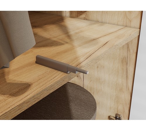 Шкаф 4 дв Абрау с ящиками, дуб золотой/белый