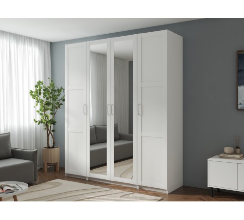 Шкаф 4 дв Осло, белый