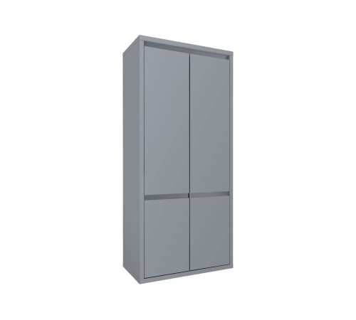 Шкаф 2-х створчатый Норд, серый глянец