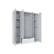 Шкаф 4 дв Сириус 156,1x190x50,2 с 1 ящ, с 2 зеркалами, белый