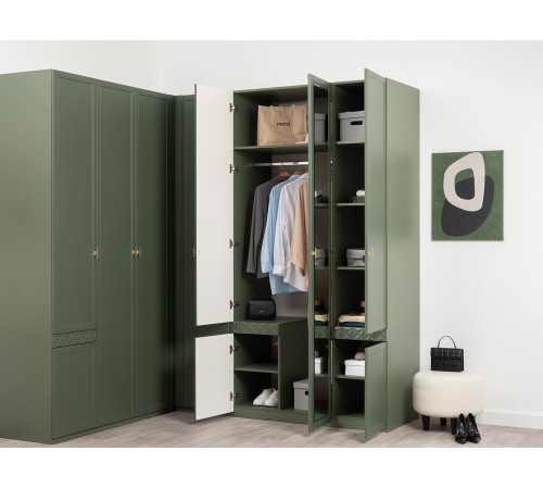 Шкаф 3 дв Марион 16.340.03, дымчатый Зеленый/олива шагрень