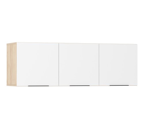 Шкаф 3 дв Сандра с антресолью, крафт/белый Шкаф 3 дв Сандра с антресолью, крафт/белый