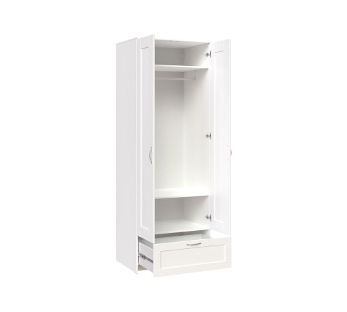 Шкаф 2 дв Сириус 78,2x219,6x58,5 с 1 ящ, белый Шкаф 2 дв Сириус 78,2x219,6x58,5 с 1 ящ, белый