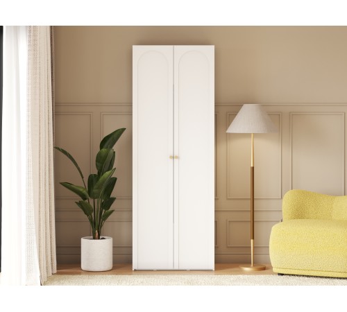 Шкаф 2 дв Ванесса, белый/золото