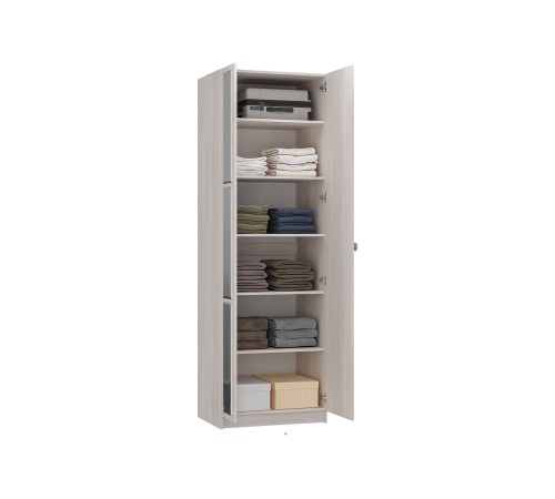 Шкаф 2 дв Зарина с полками, ясень белый