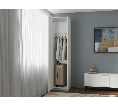 Шкаф 1 дв Осло 1 штанга, белый