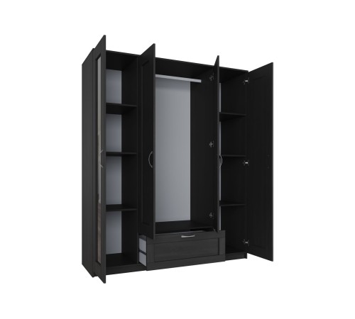 Шкаф 4 дв Сириус 156,1x190x50,2 с 1 ящ, с 2 зеркалами, дуб венге