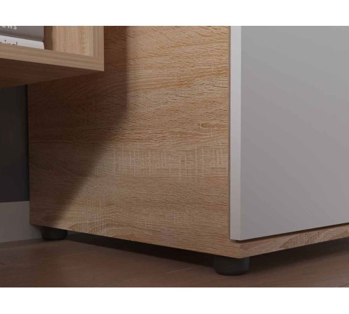 Шкаф 1 дв Ривер 555, дуб сонома/белый