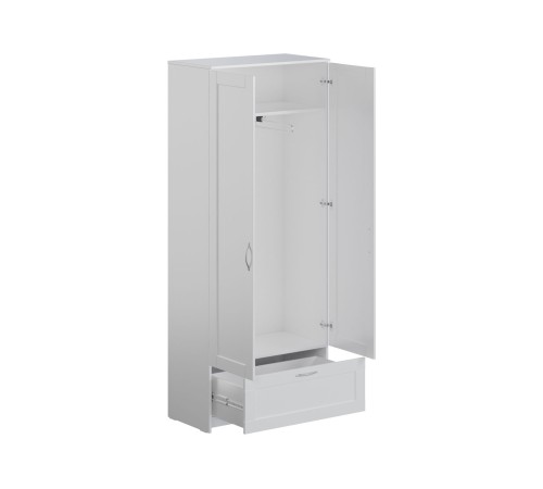 Шкаф 2 дв Сириус 78,2x190x41,2 с 1 ящ, белый Шкаф 2 дв Сириус 78,2x190x41,2 с 1 ящ, белый