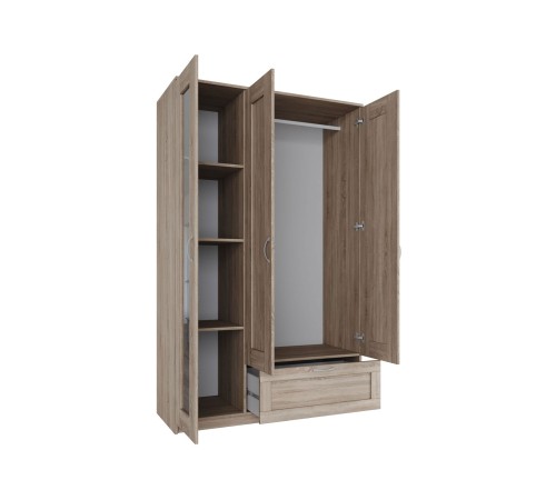Шкаф 3 дв Сириус 117,1x190x50,2 с 1 ящ, дуб сонома Шкаф 3 дв Сириус 117,1x190x50,2 с 1 ящ, дуб сонома