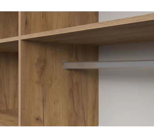 Шкаф 4 дв Кайло, дуб золотой/белый матовый