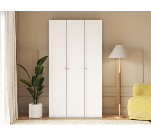 Шкаф 3 дв Ванесса, белый/золото