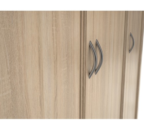 Шкаф 3 дв Мерлен 106 со штангой и полками, дуб сонома