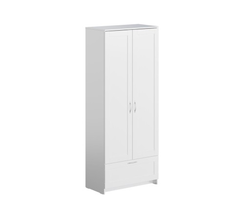 Шкаф 2 дв Сириус 78,2x190x41,2 с 1 ящ, белый Шкаф 2 дв Сириус 78,2x190x41,2 с 1 ящ, белый