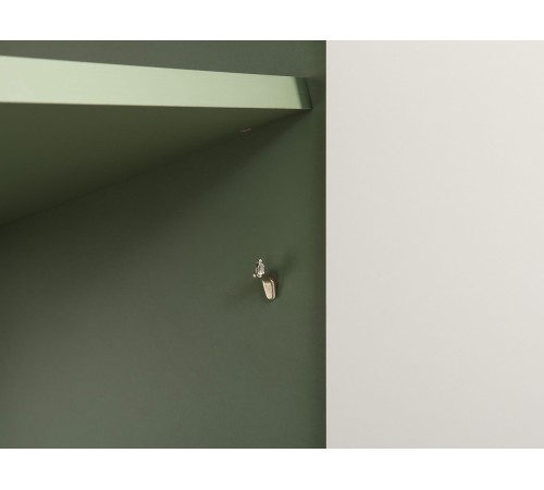 Шкаф 1 дв Марион 16.333.01, дымчатый зеленый/олива шагрень