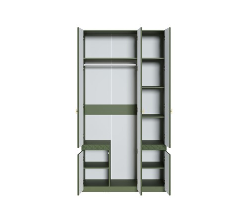 Шкаф 3 дв Марион 16.340.03, дымчатый Зеленый/олива шагрень