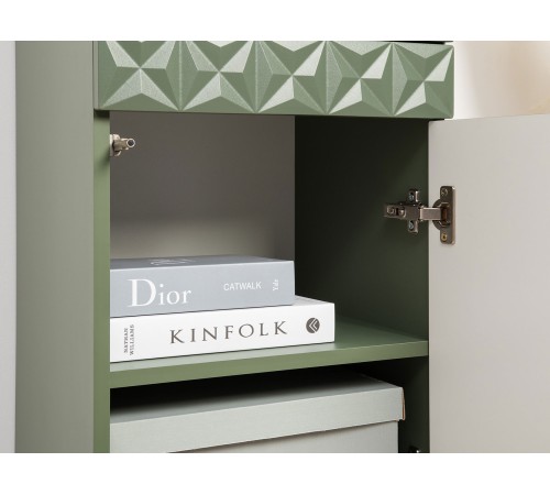 Шкаф 1 дв Марион 16.333.01, дымчатый зеленый/олива шагрень