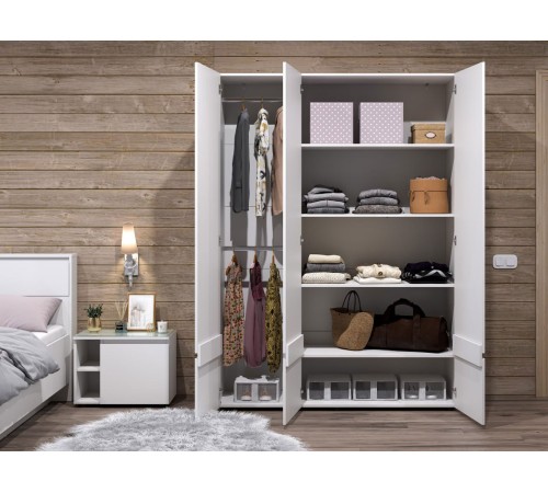 Шкаф 3 дв Одри, белый