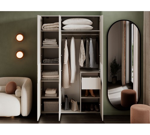 Шкаф 3 дв Атлантис, кашемир/флан матовая