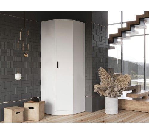 Шкаф угловой Эко, белый гладкий