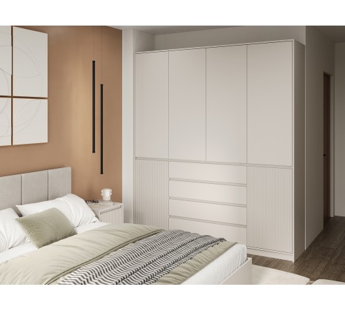 Шкаф 4 дв Мирен, кашемир