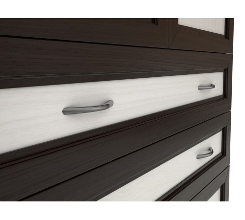 Шкаф 2 дв Мерлен 103 со штангой и ящиками, венге/дуб атланта