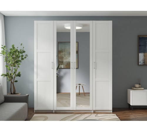 Шкаф 4 дв Осло, белый