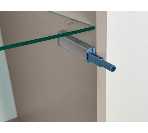 Шкаф 1 дв Рич со стеклом, кашемир/фрапучино матовый/черный