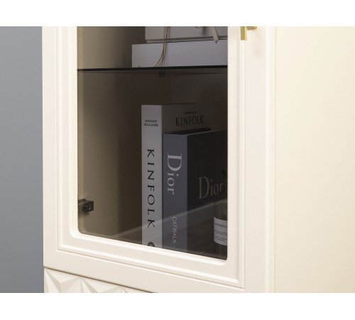 Шкаф-витрина 1 дв Марион 16.397.01, слоновая кость