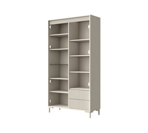 Шкаф со стеклом Свейн, кашемир серый