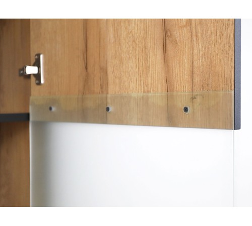 *101434 Шкаф-витрина Виртон-21, дуб крафт золотой