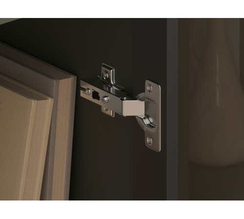 Шкаф-витрина навесной Амели, оливковый базальт