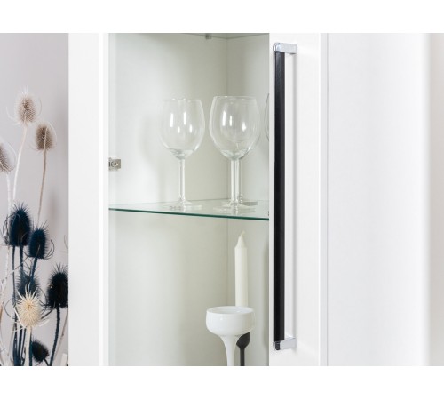 Шкаф-витрина 1 дв Валенсия 13.218, белый