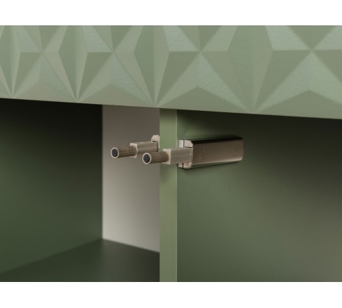 Шкаф-витрина 2 дв Марион 16.397.02, дымчатый зеленый/олива шагрень