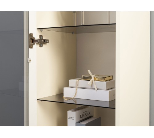 Шкаф-витрина 1 дв Марион 16.397.01, слоновая кость