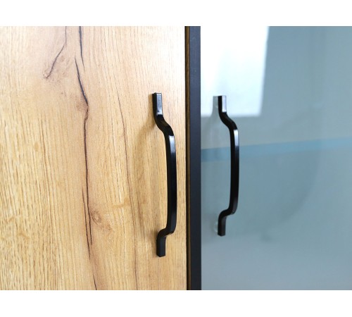 *101434 Шкаф-витрина Виртон-21, дуб крафт золотой