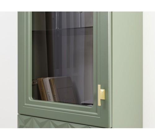 Шкаф навесной Марион 16.334, дымчатый зеленый/олива шагрень
