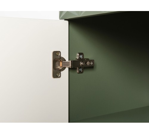 Шкаф-витрина 2 дв Марион 16.397.02, дымчатый зеленый/олива шагрень