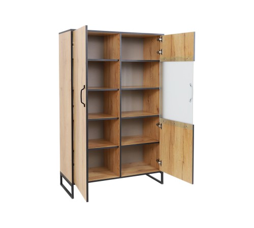 *101434 Шкаф-витрина Виртон-21, дуб крафт золотой