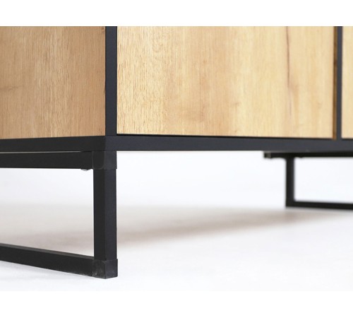 *101434 Шкаф-витрина Виртон-21, дуб крафт золотой