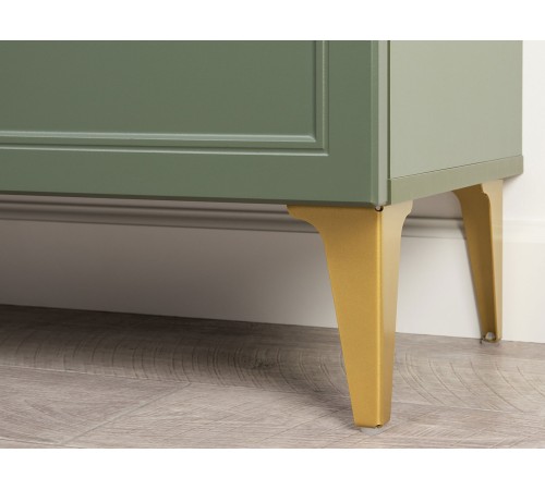 Шкаф-витрина 1 дв Марион 16.397.01, дымчатый зеленый/олива шагрень