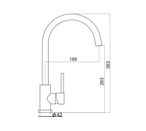 Смеситель кухонный Ukinox UM2104 SS, нержавеющая сталь
