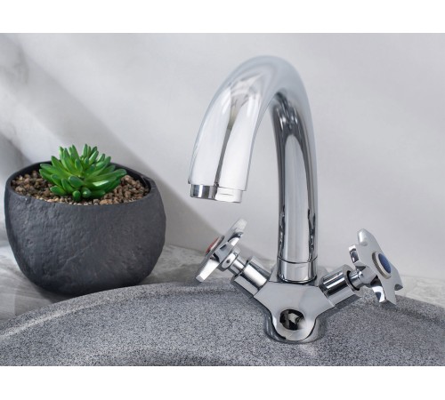 Смеситель кухонный РМС SL115-273F, хром полированный