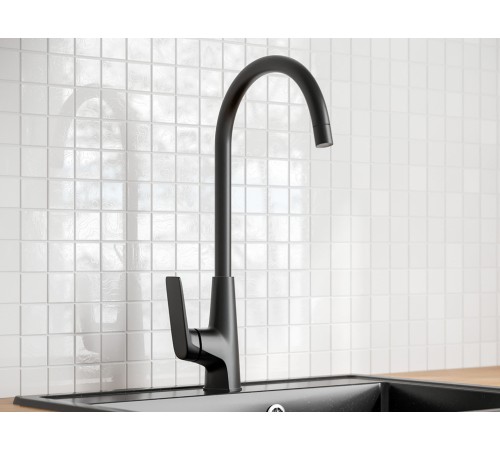 Смеситель кухонный РМС PL7BL-017F, черный