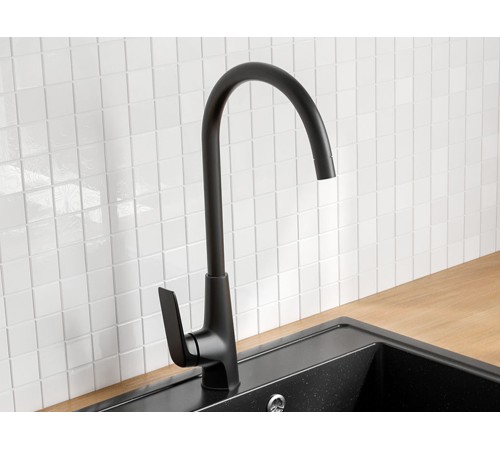 Смеситель кухонный РМС PL7BL-017F, черный