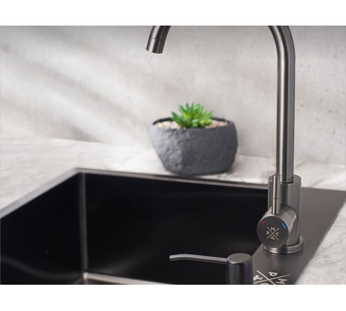 Смеситель кухонный РМС SUS124PVD-017F, графит