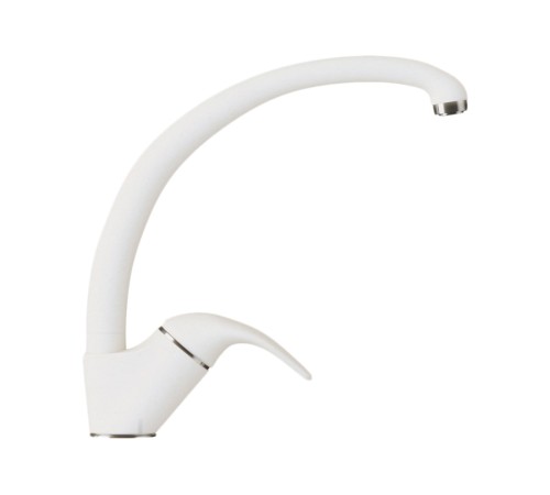 Смеситель Полигран Высокий, белый хлопок