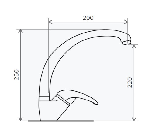 Смеситель Полигран Высокий, черный